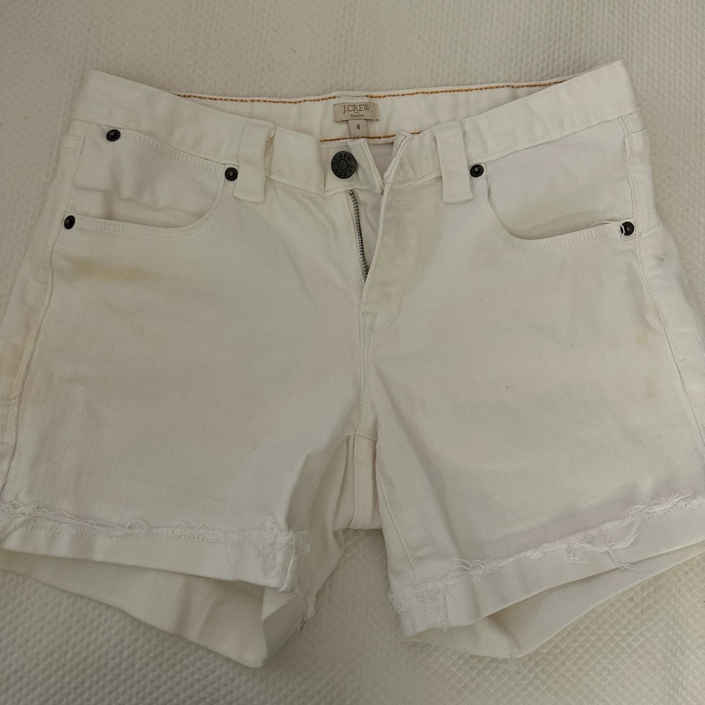 JCrew White Denim Shorts